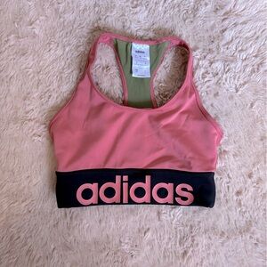 Adidas sports bra. Like new. Soft pink orange .